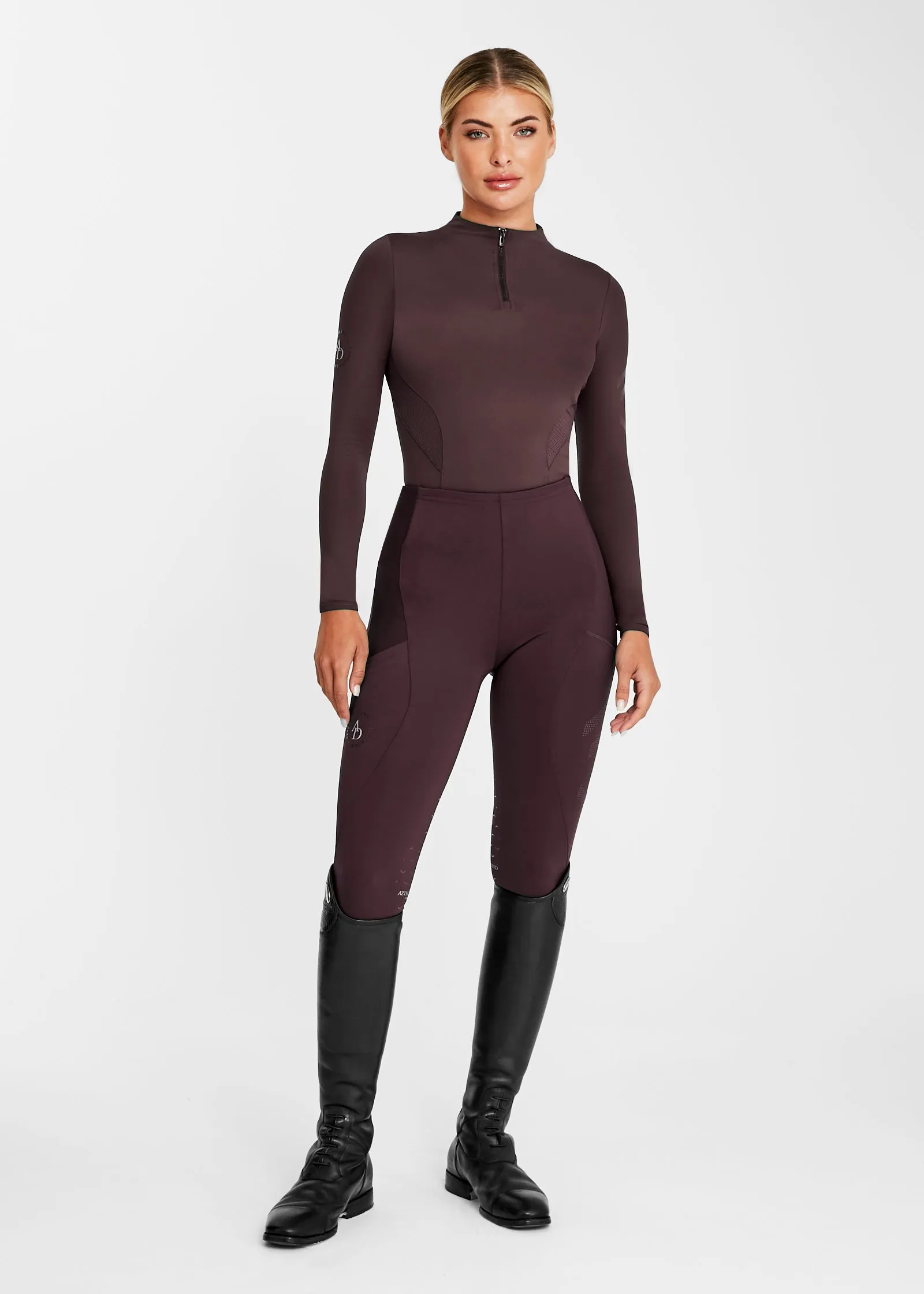 Maroon Icon Riding Leggings