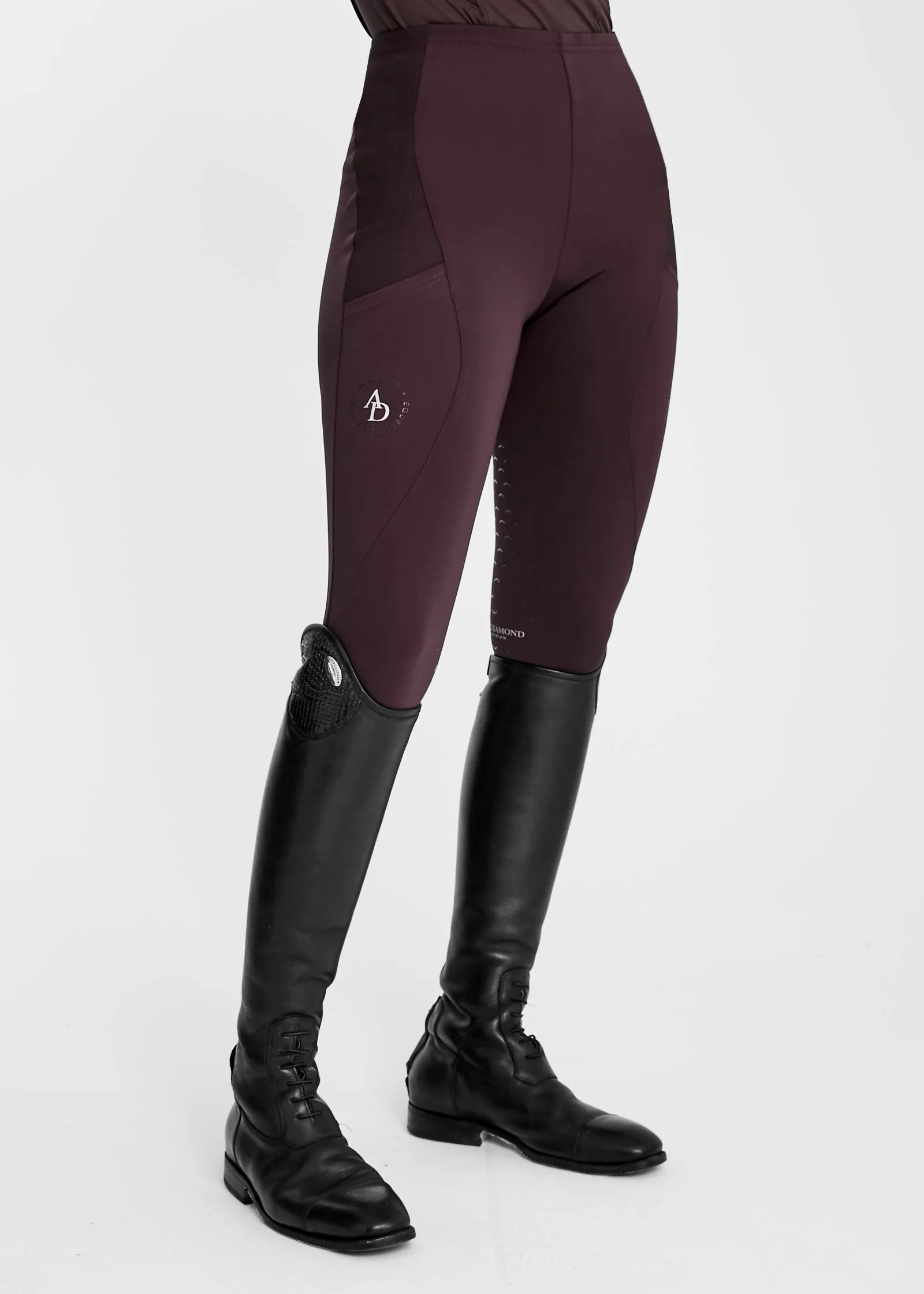 Maroon Icon Riding Leggings