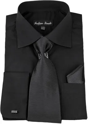 Men Dress Shirt SG-27-Black