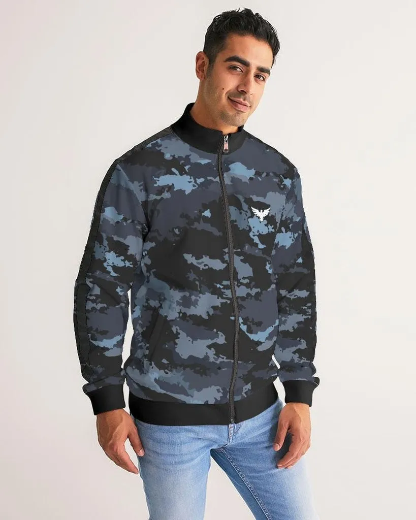 Men's Coast Camo Track Jacket W/Striped-Sleeve