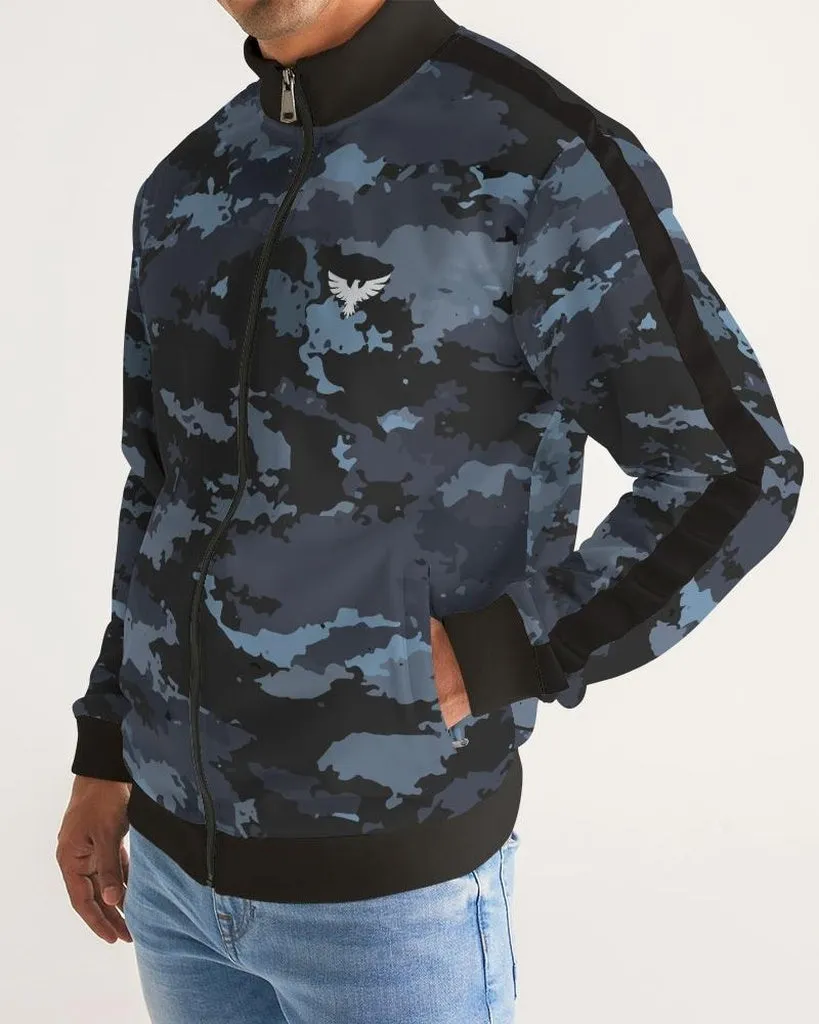 Men's Coast Camo Track Jacket W/Striped-Sleeve