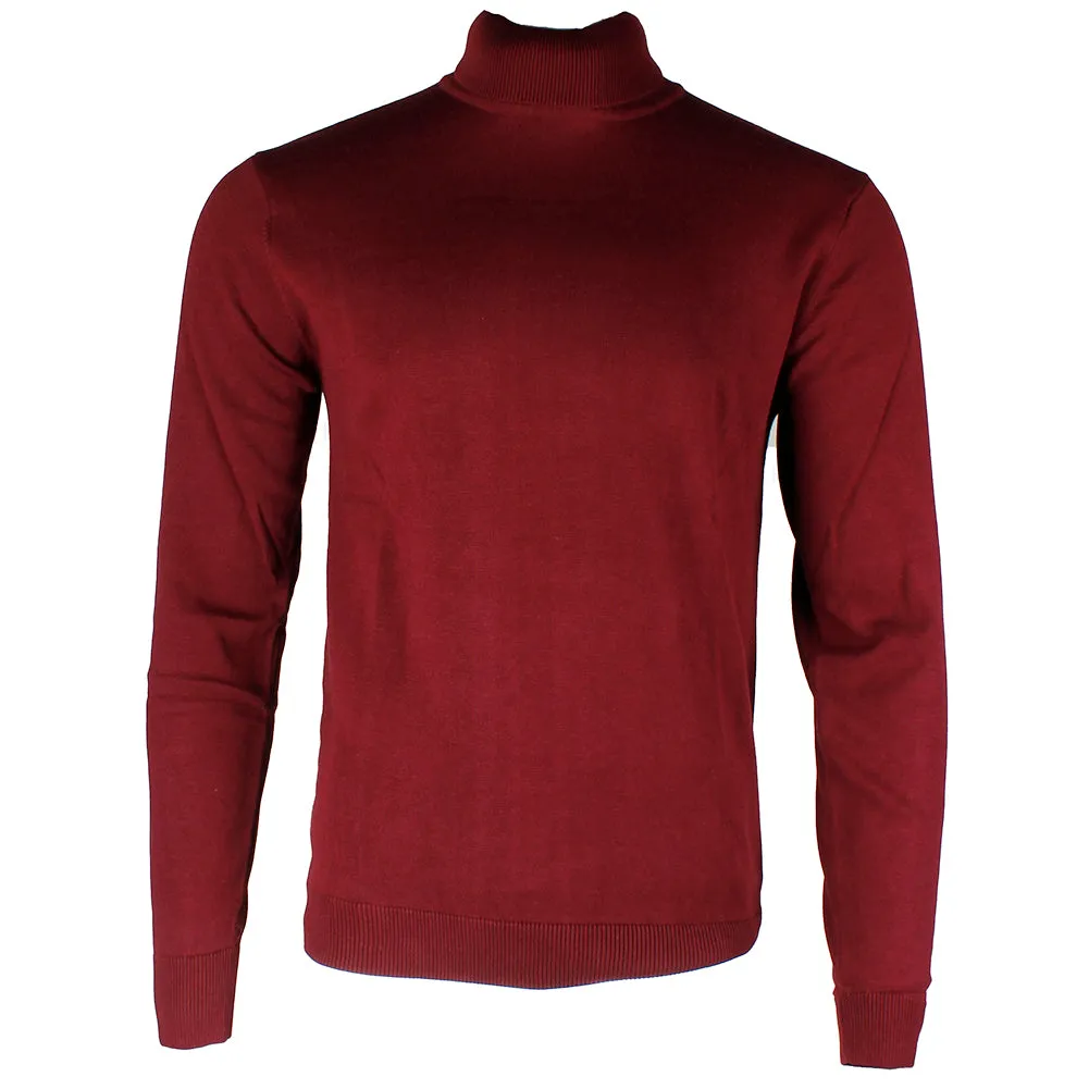 Men's Turtleneck Sweater Long Sleeve Casual Cotton Blend Classic Pullover Top