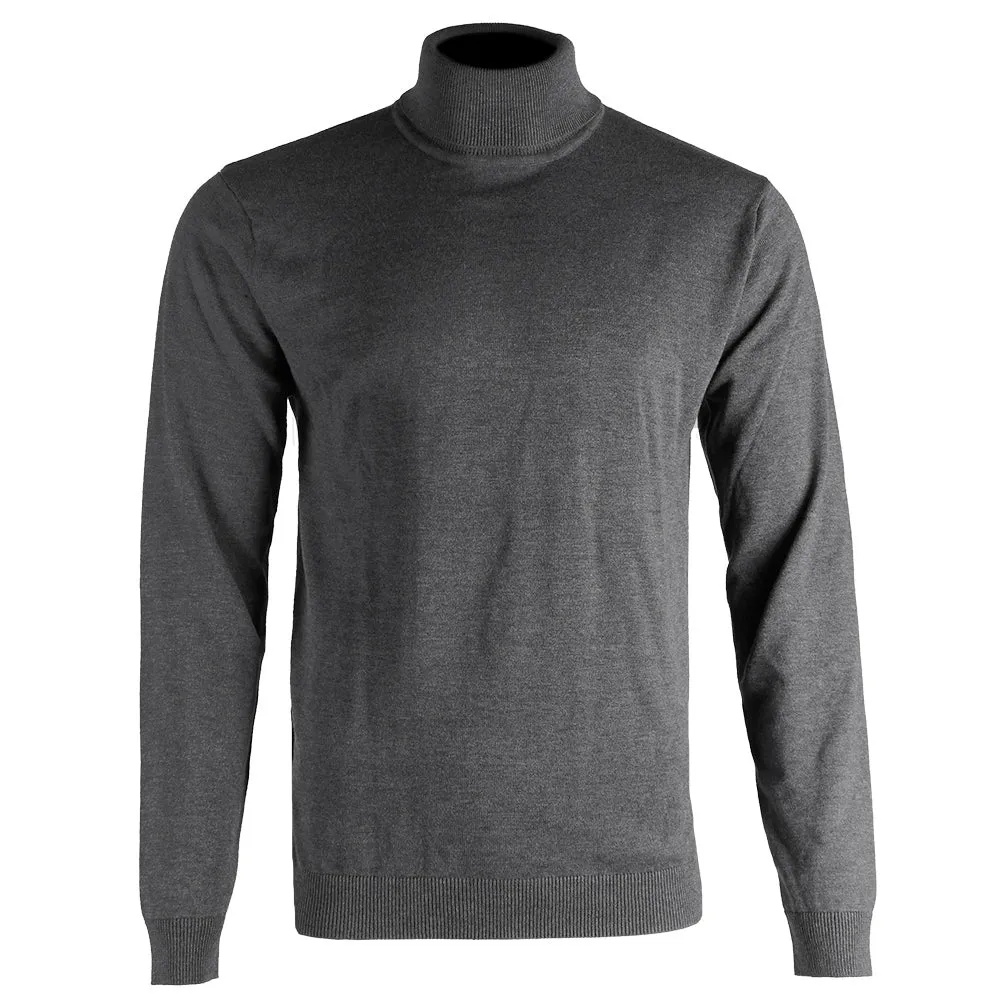 Men's Turtleneck Sweater Long Sleeve Casual Cotton Blend Classic Pullover Top