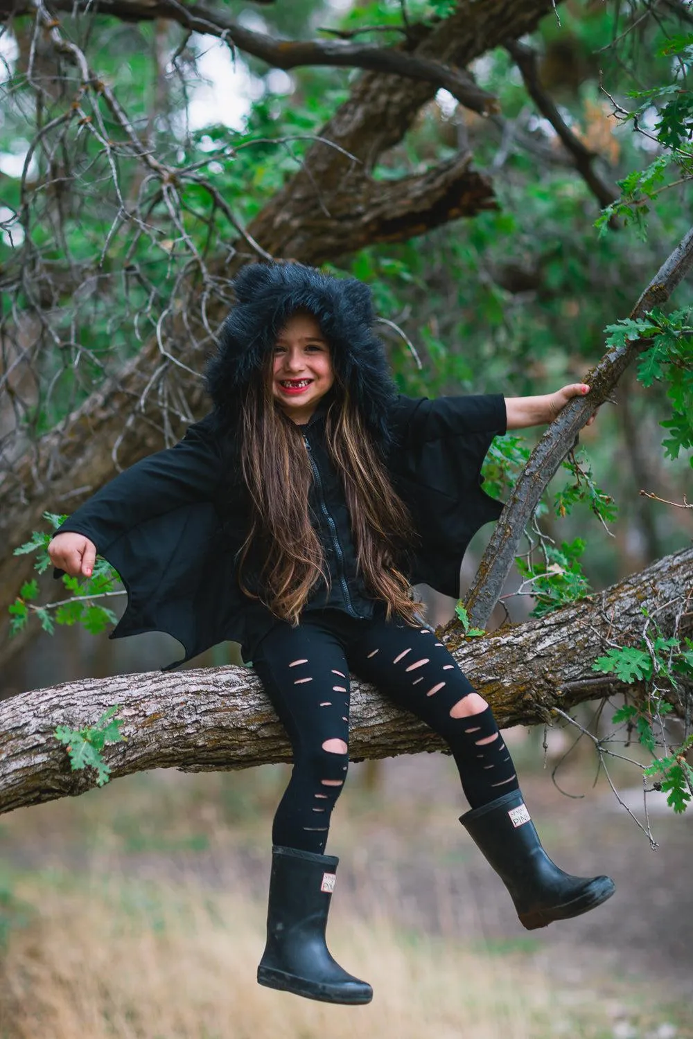 Mom & Me - Black Distressed Leggings