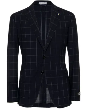 Navy Seersucker Windowpane Sportcoat