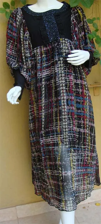 New Fashion Printed Tunic Tops with Sequins