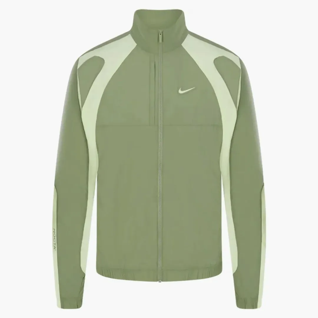 Nike X Nocta Northstar Nylon Track Jacket Oil Green/light Liquid Lime