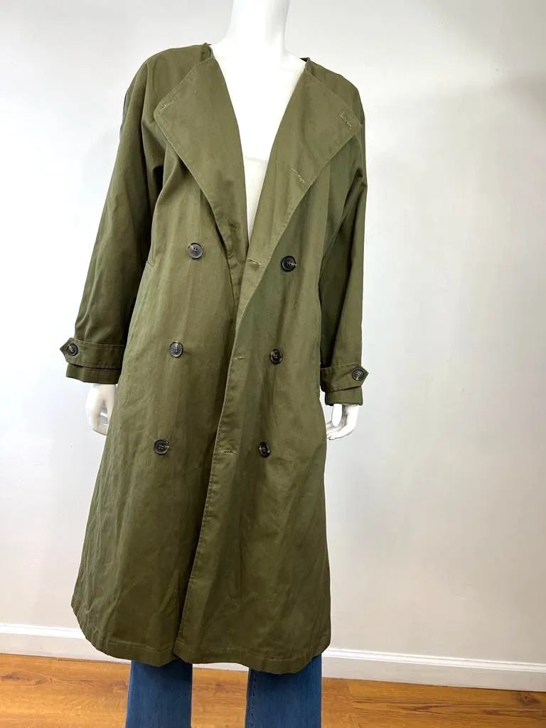 NSF GLADYS VEGAN LEATHER BELTED TRENCH COAT