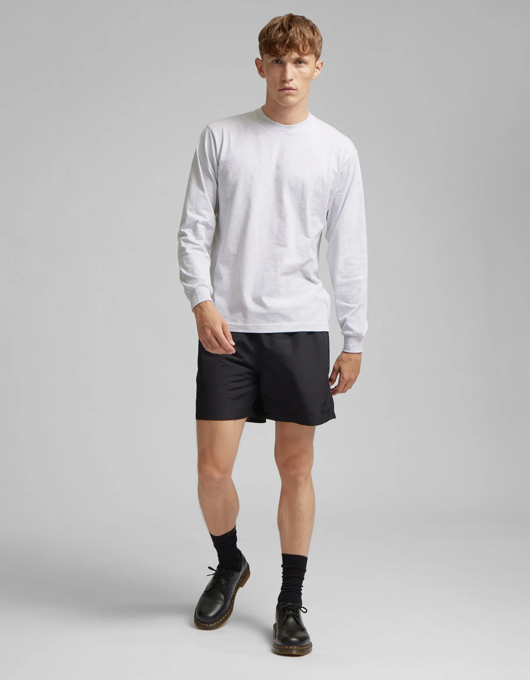 Oversized Organic LS T-Shirt - Misty Brown
