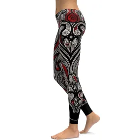 Paisley printed yoga pants