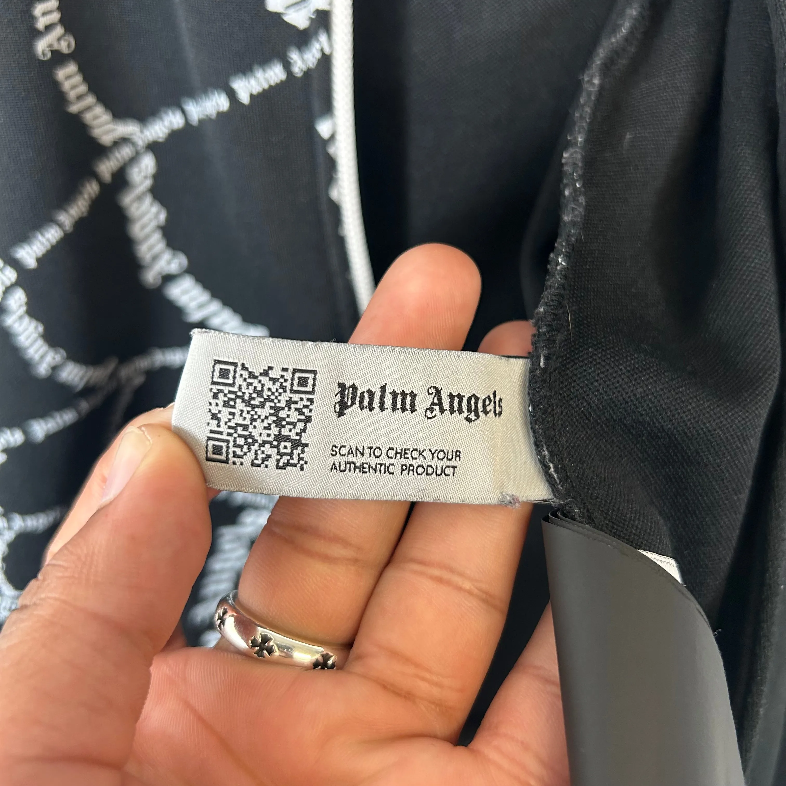 Palm Angels Black Spiderweb Track Jacket Size M