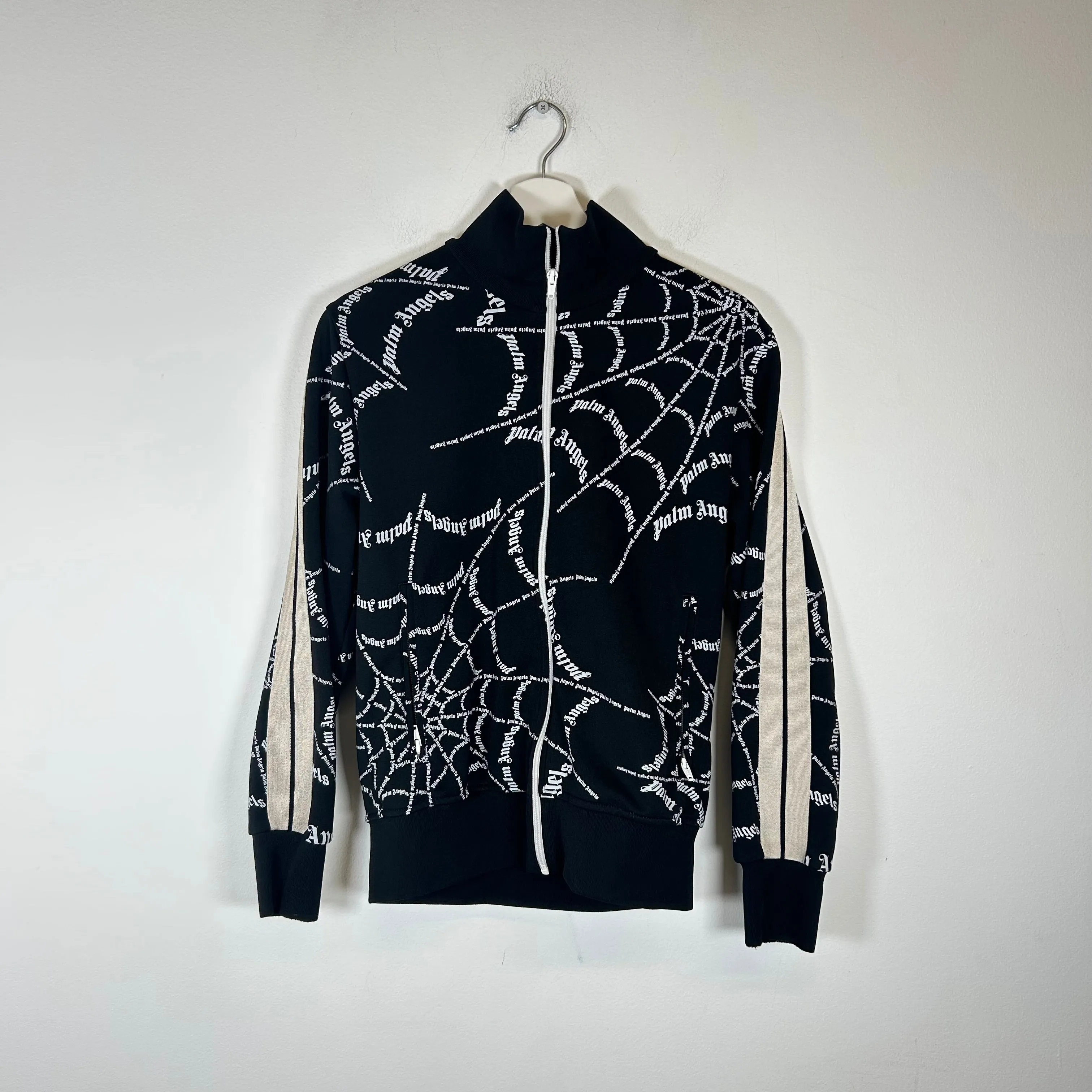 Palm Angels Black Spiderweb Track Jacket Size M