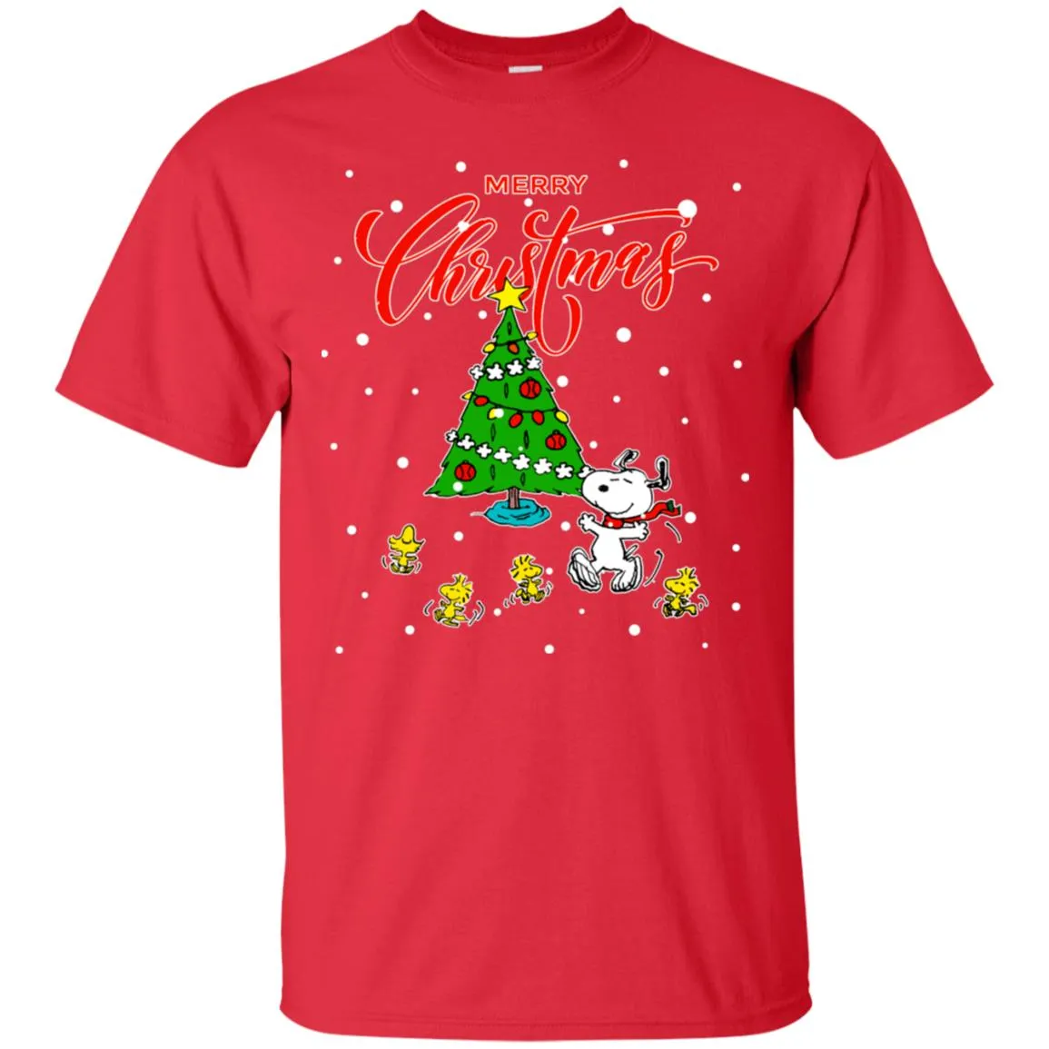 Peanuts-snoopy Christmas Tree Men T-Shirt
