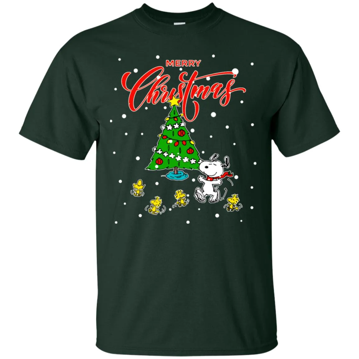 Peanuts-snoopy Christmas Tree Men T-Shirt