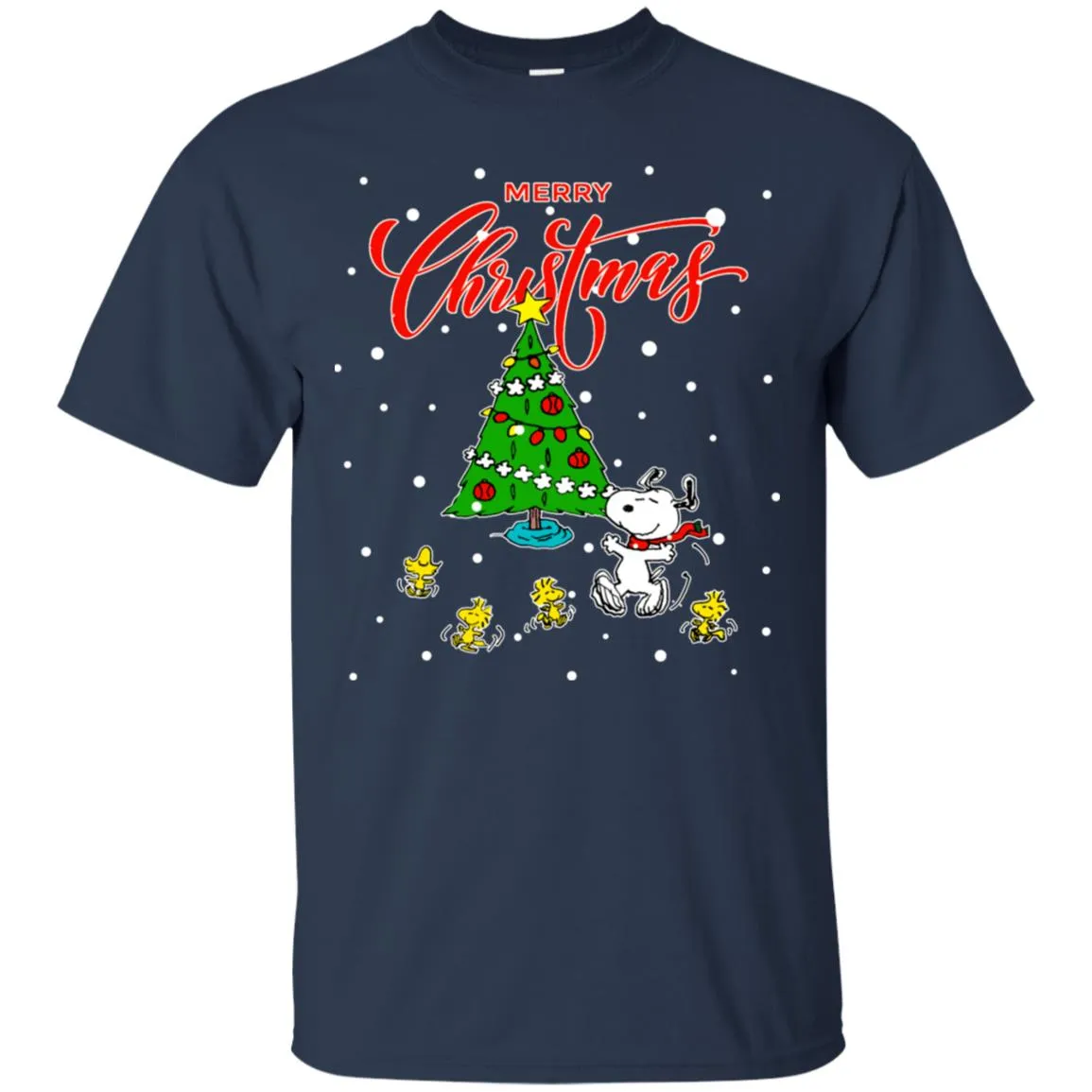 Peanuts-snoopy Christmas Tree Men T-Shirt