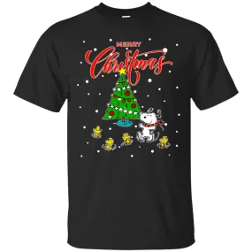 Peanuts-snoopy Christmas Tree Men T-Shirt