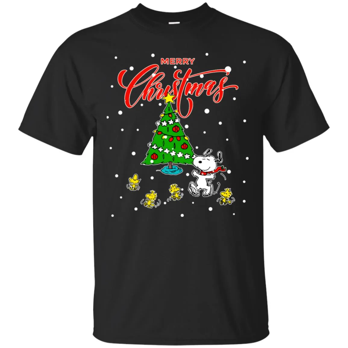 Peanuts-snoopy Christmas Tree Men T-Shirt