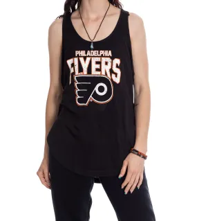Philadelphia Flyers Ladies "Distressed" Lace Flowy Tank Top