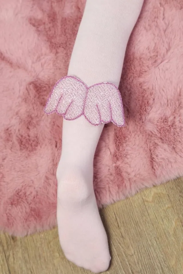 Pink tights with wings