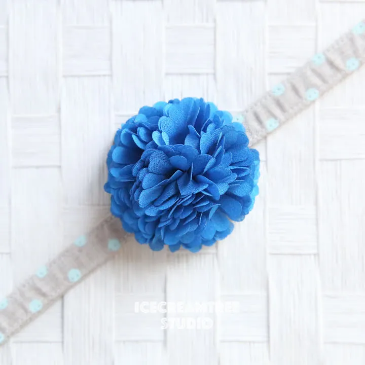 PomPom Hot Pink Bloom Collar Slide On - Small Flower Collar Accessory