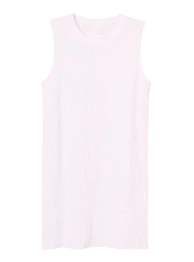 RIBBED TUNIC MINI DRESS
