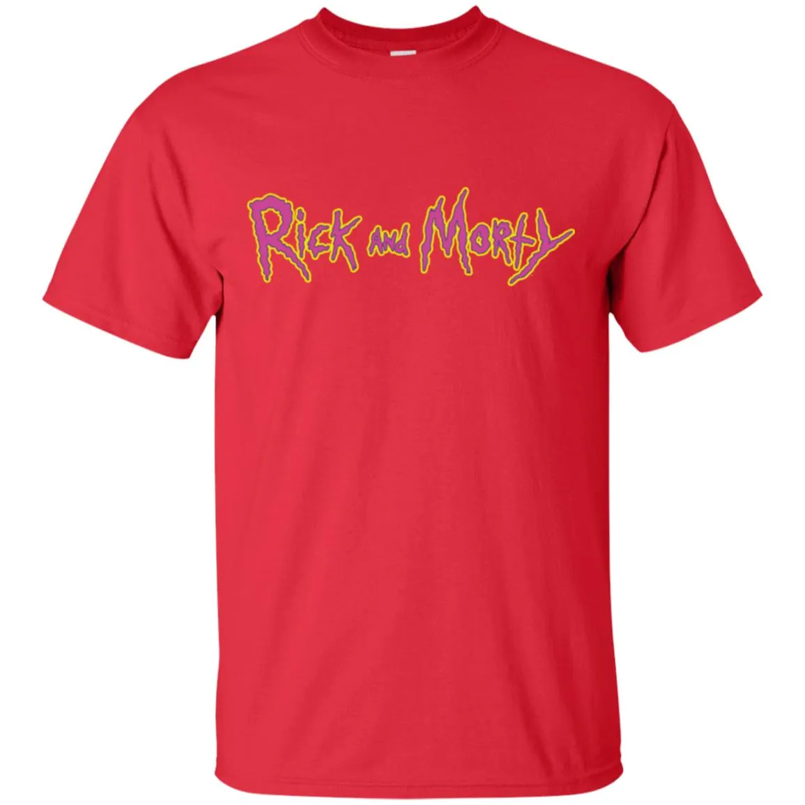 Rick And Morty Title Typography Shirt Men T-Shirt