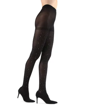 Rock The Night Opaque Faux Gemstone Tights
