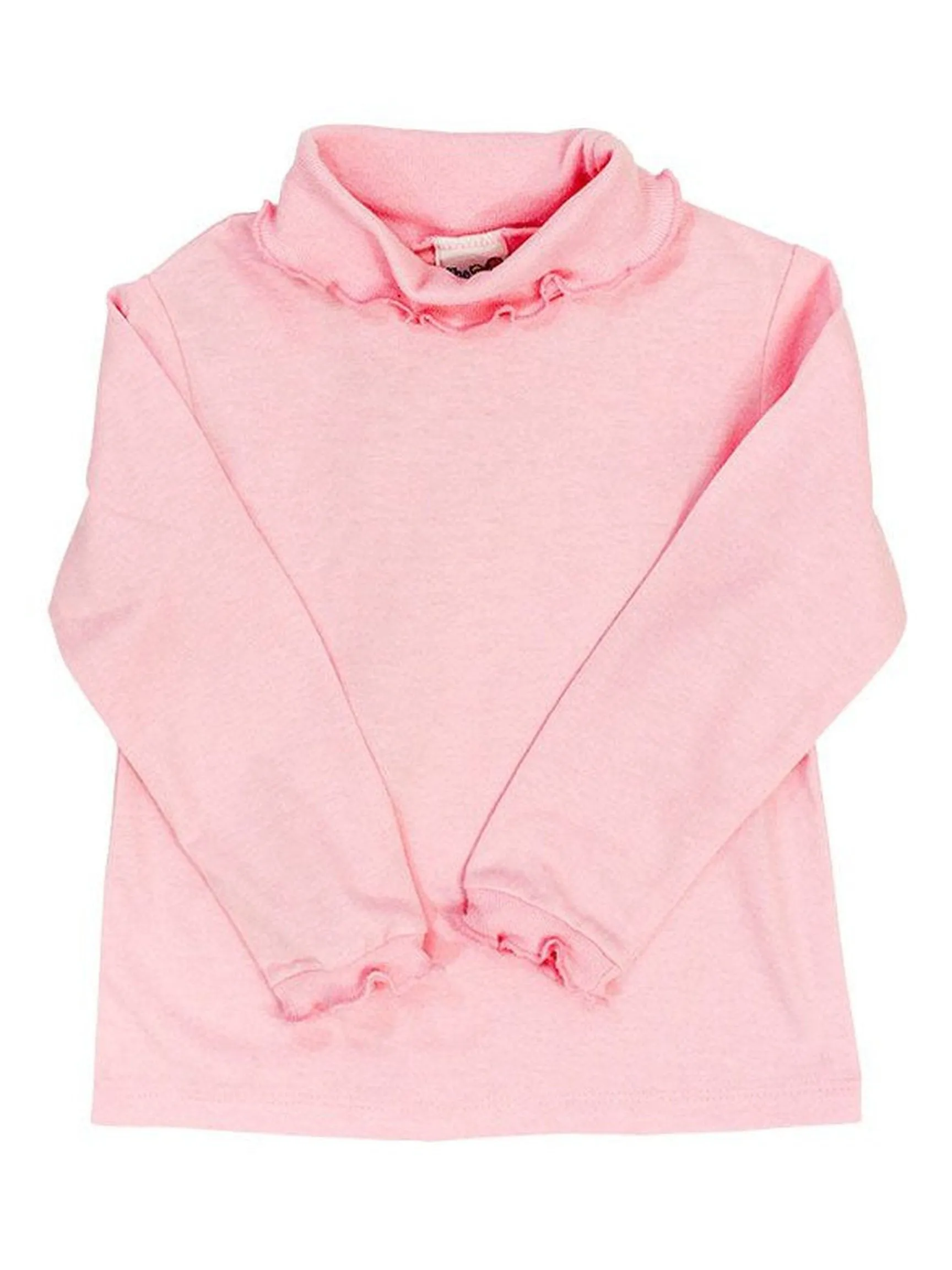 Ruffle Turtleneck - Medium Pink