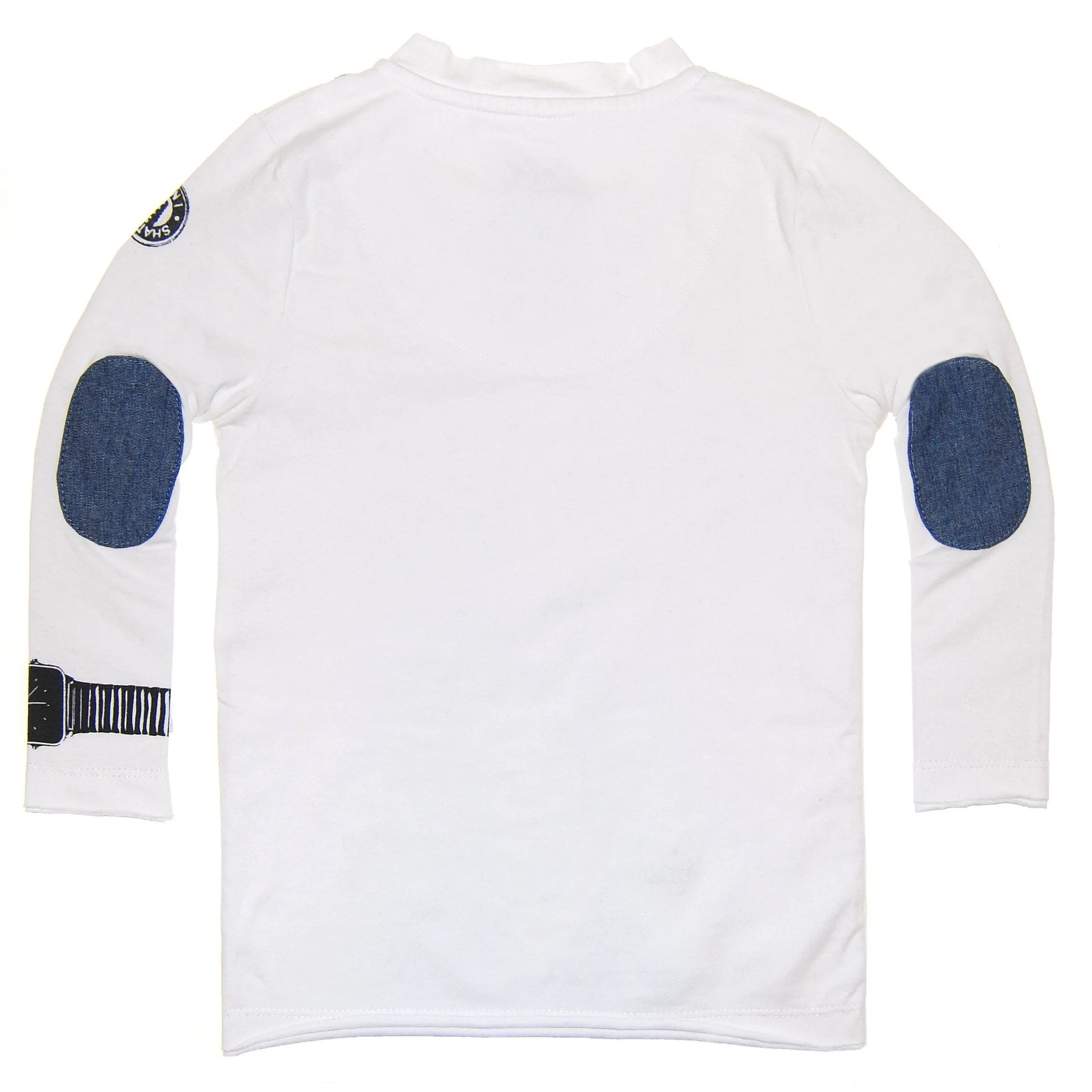 Ruffled Bow Tie Henley Baby Shirt by: Mini Shatsu