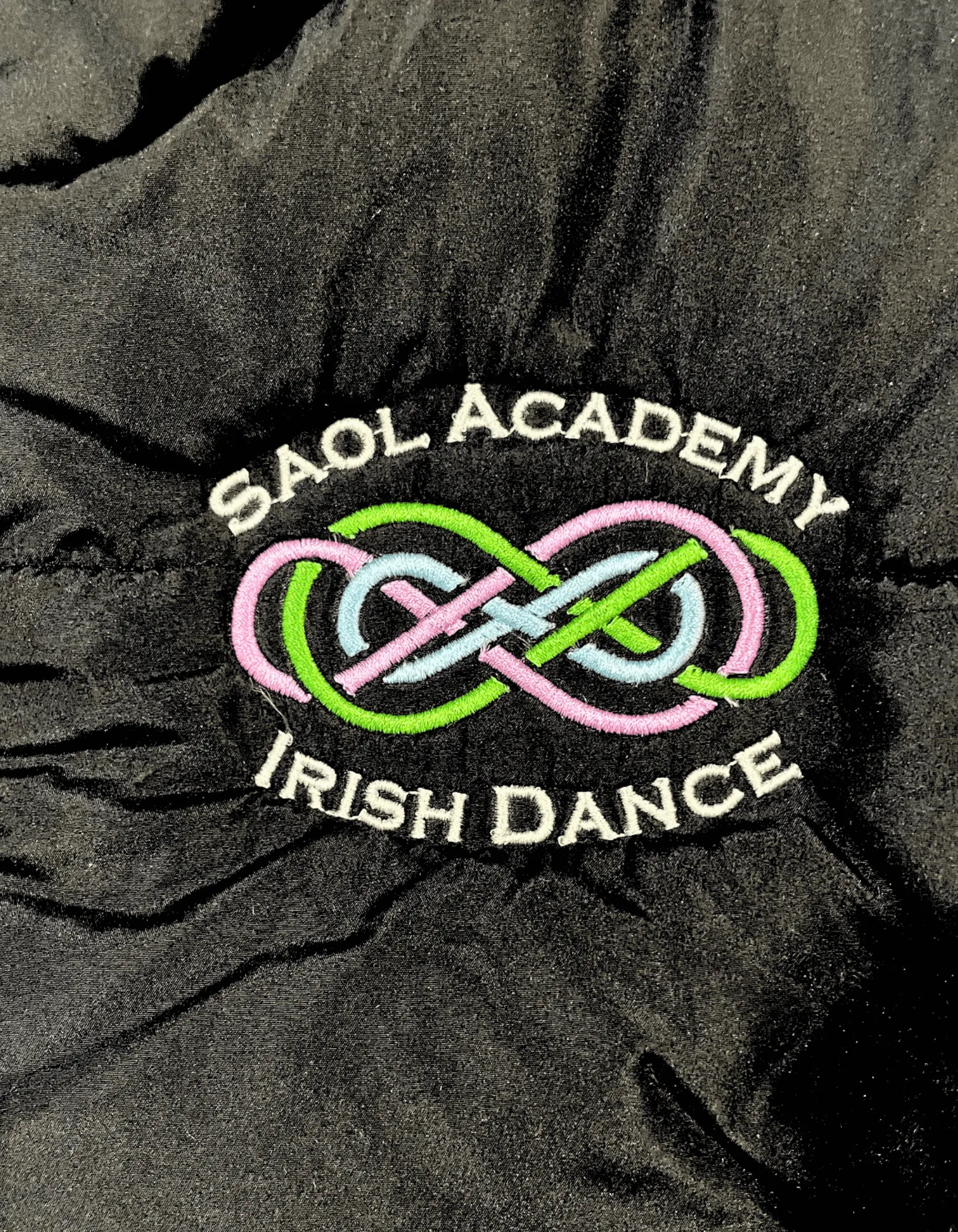 Saol Academy Embroidered Cropped Puffy Vest