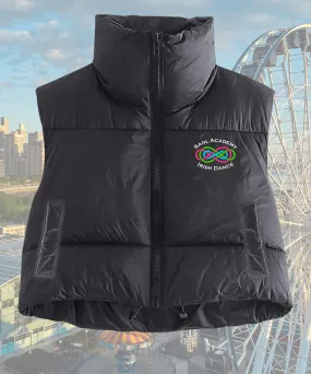 Saol Academy Embroidered Cropped Puffy Vest