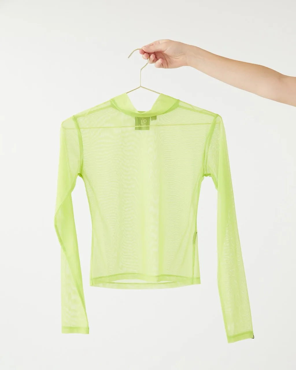 Sheer Turtleneck - Lime
