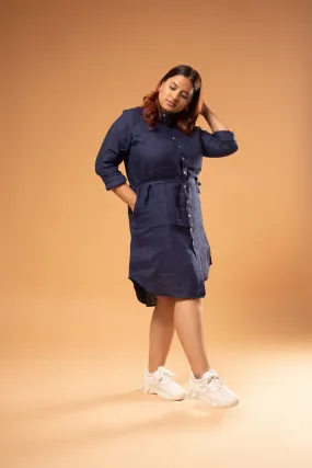 Shirt Dress In Navy