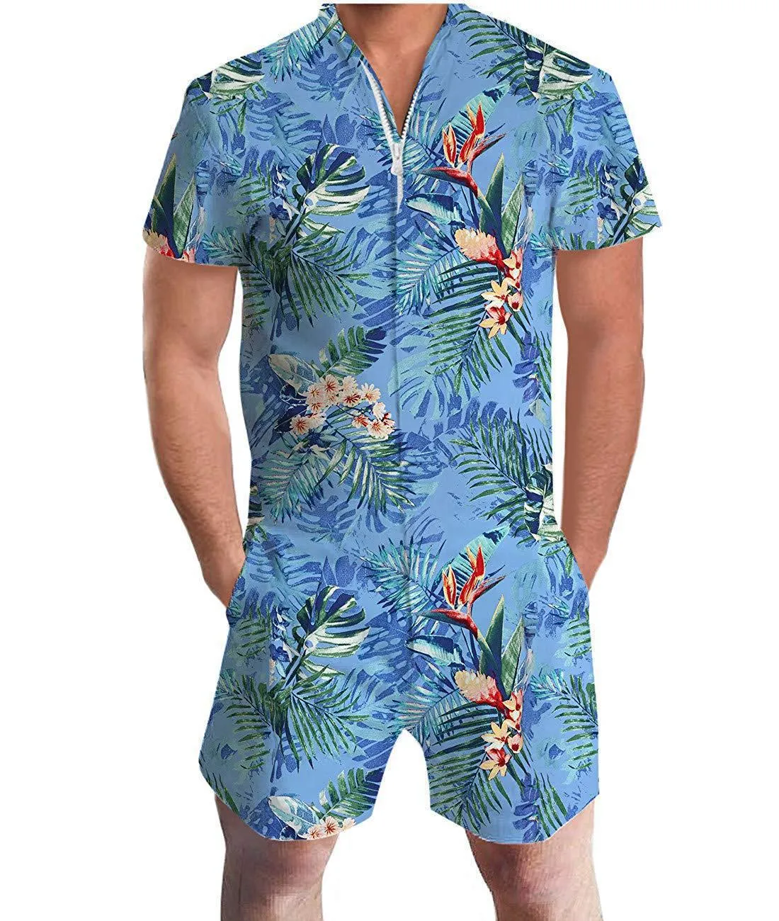 Short Beach Wear Jumpsuit For Men's