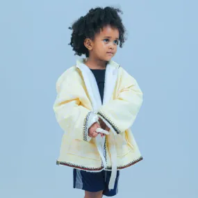Short Collar Dove Embroidery Handmade Cotten Night Robe