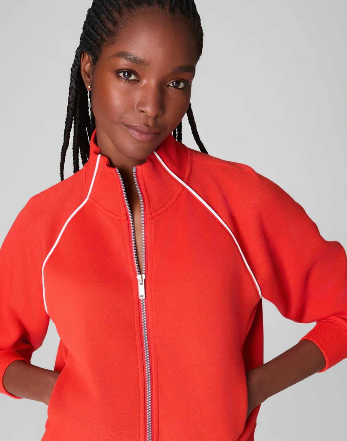Spanx AirEssentials Pique Full Zip Track Jacket