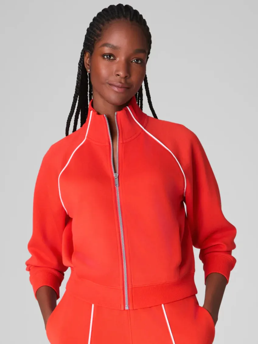 Spanx AirEssentials Pique Full Zip Track Jacket
