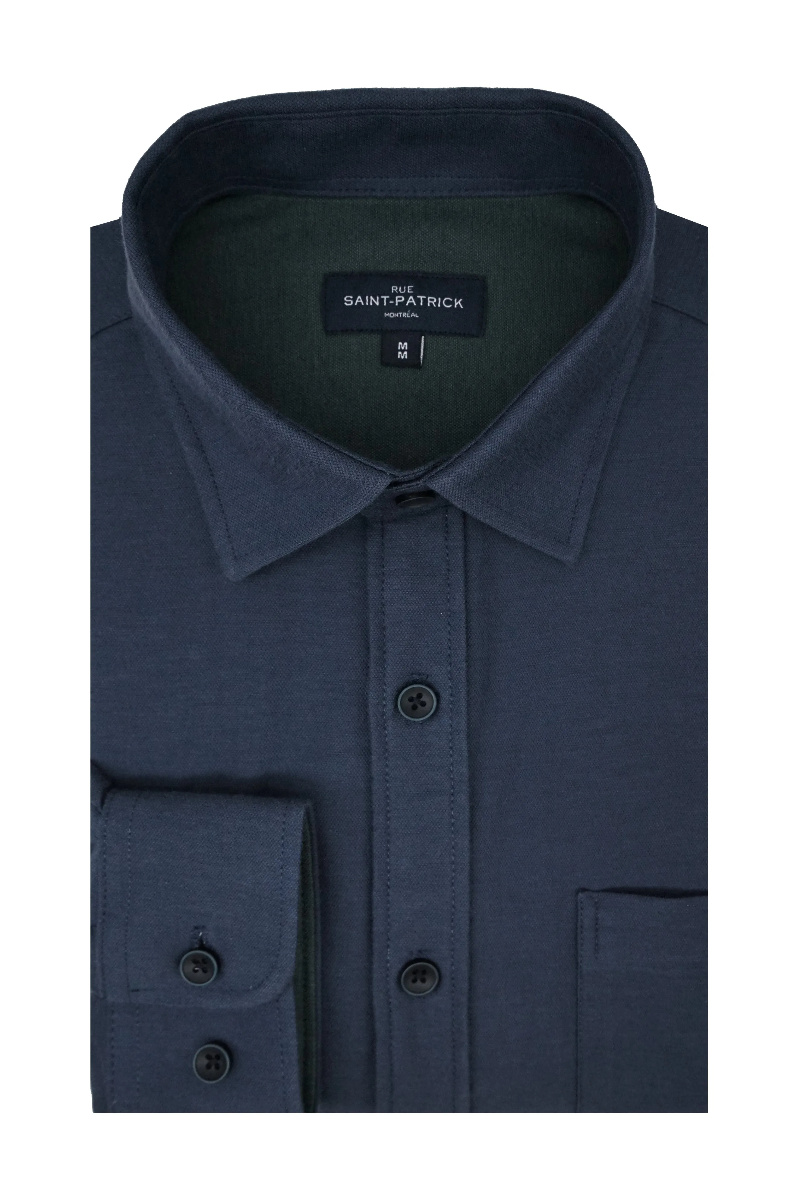 Tantalus Knitted Pique Shirt in Navy
