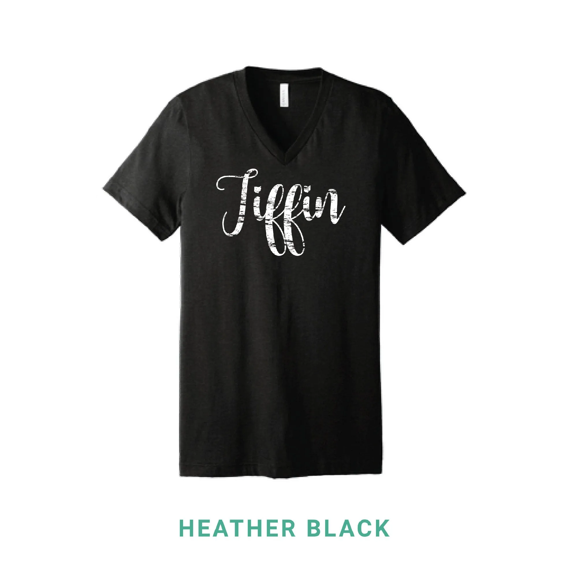 Tiffin Script V Neck T-Shirt