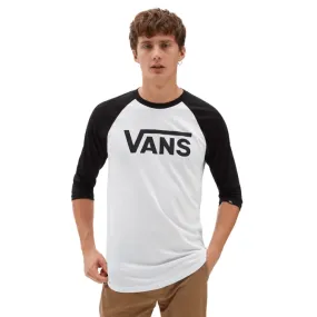 Vans Mens Raglan Tee -WHITE/BLACK