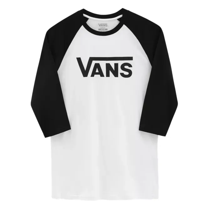 Vans Mens Raglan Tee -WHITE/BLACK