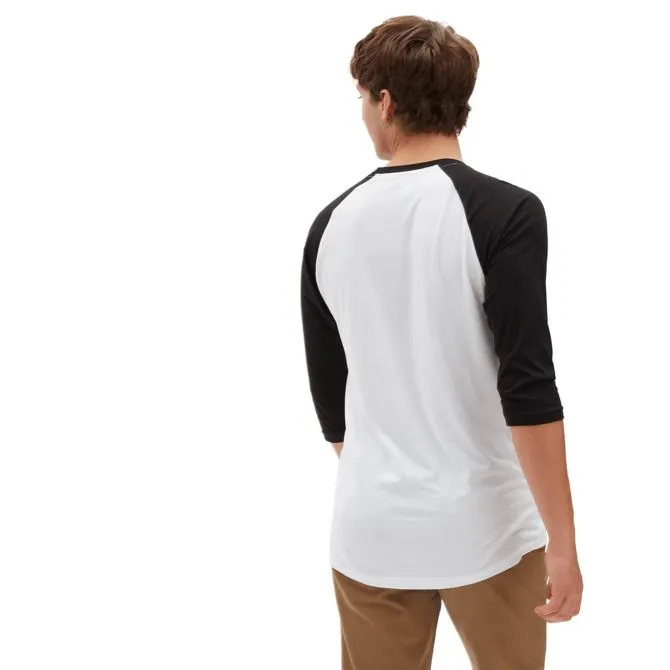Vans Mens Raglan Tee -WHITE/BLACK