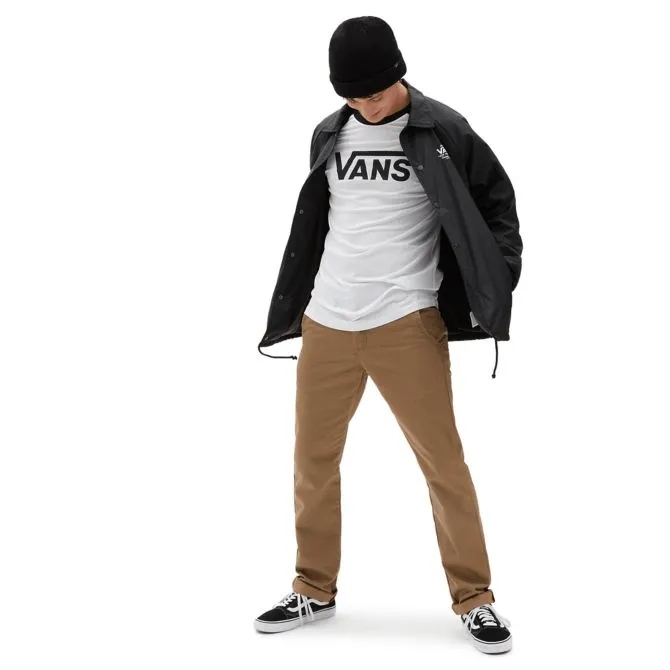 Vans Mens Raglan Tee -WHITE/BLACK