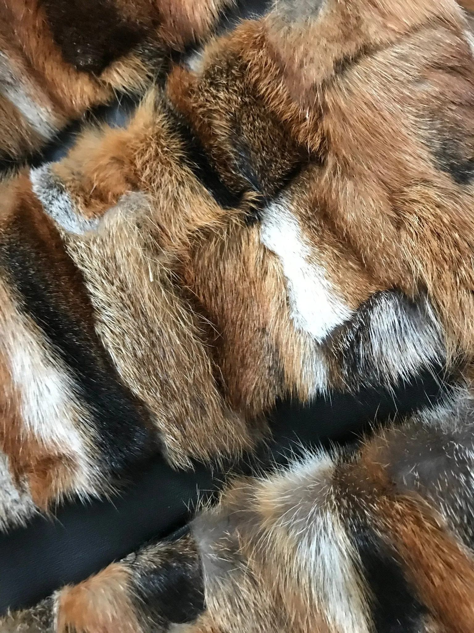 Women jacket сoat  fox fur and leather
