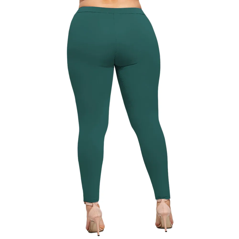 Women's Casual Skinny Floral Leggings | Plus Size