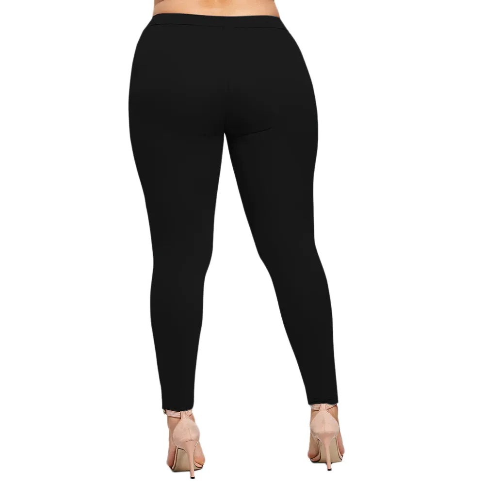 Women's Casual Skinny Floral Leggings | Plus Size
