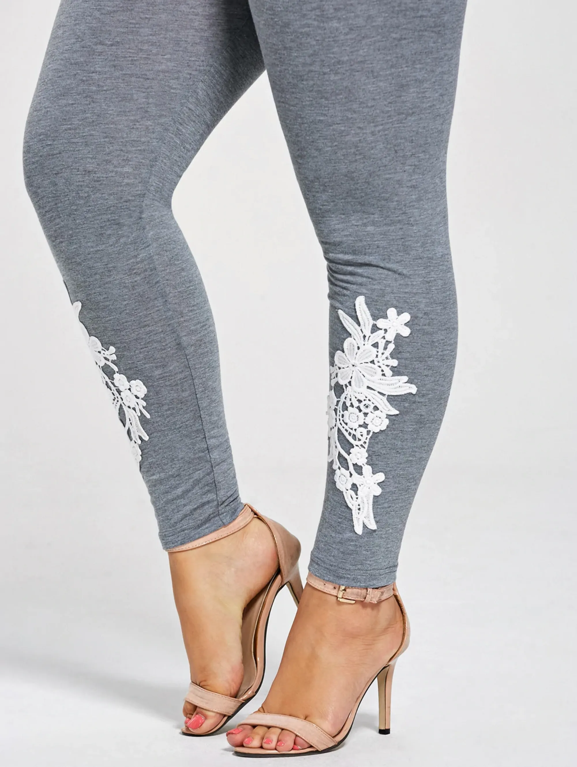 Women's Casual Skinny Floral Leggings | Plus Size