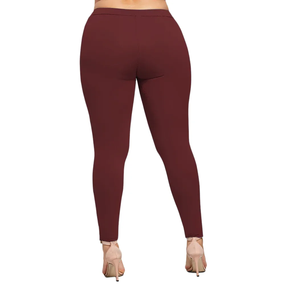 Women's Casual Skinny Floral Leggings | Plus Size