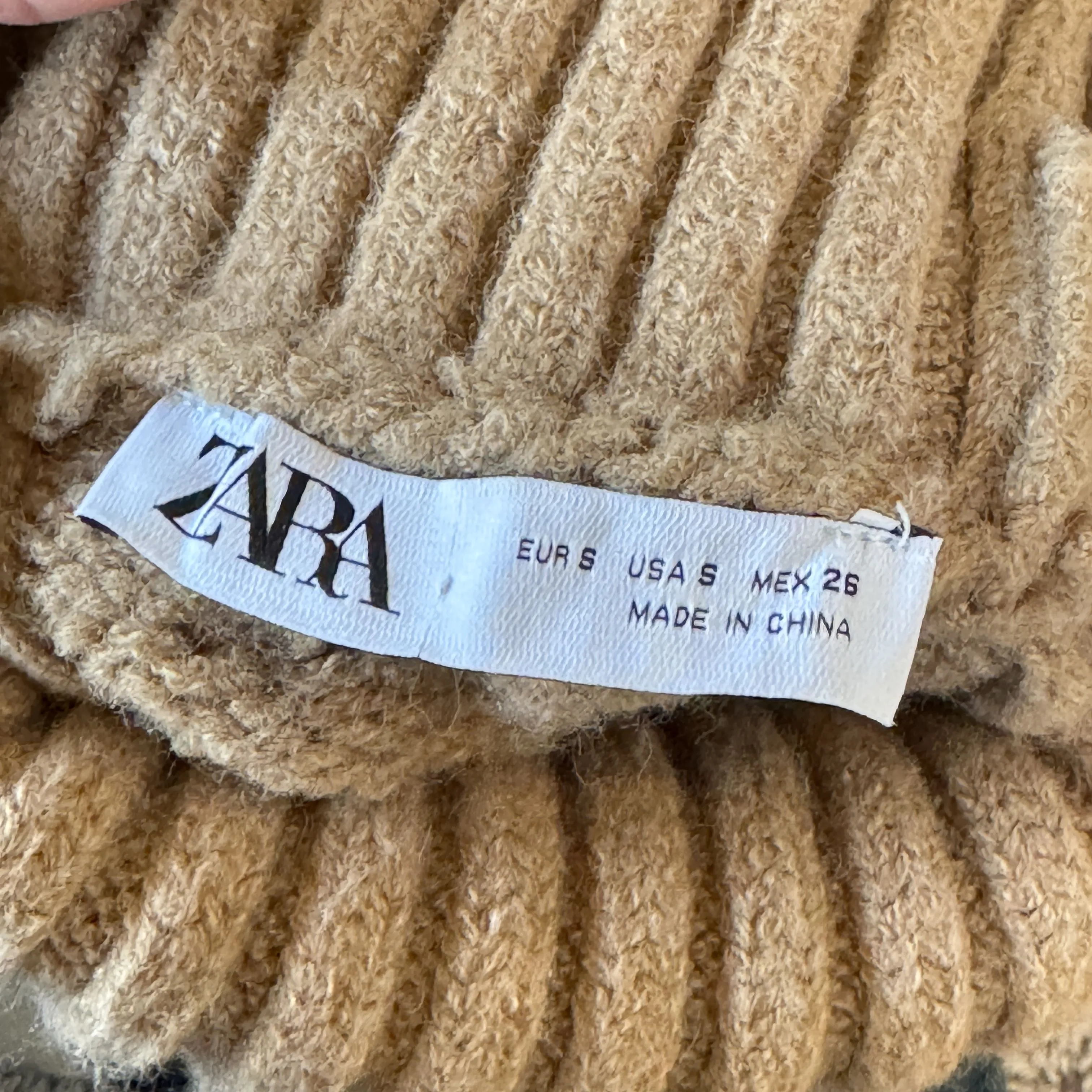 Zara | Women's Brown Bubble Zip Back Sleeveless Sweater | Size: S